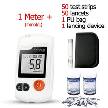 Load image into Gallery viewer, English Guide Sinocare GA-3 Blood Glucose Meter &amp; Test Strips &amp;Lancets Glm Medical Blood Sugar Meter Glucometer Diabetes Tester