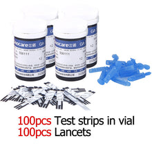 Load image into Gallery viewer, English Guide Sinocare GA-3 Blood Glucose Meter &amp; Test Strips &amp;Lancets Glm Medical Blood Sugar Meter Glucometer Diabetes Tester